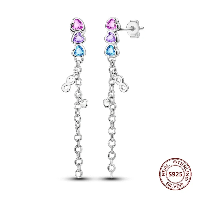 Elegant 925 Sterling Silver Dog Earrings with Zircon and Animal Designs for Women
