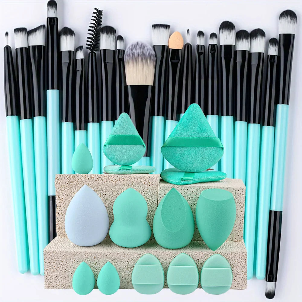 Portable 8/22/34Pcs Makeup Brush Set - Soft, Versatile Beauty Tool Kit