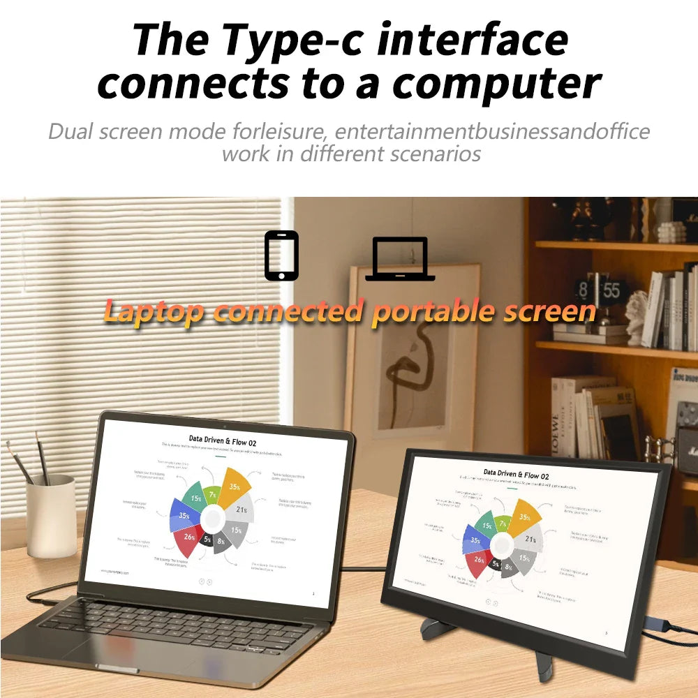 MUCAI 11.6" Portable Monitor - 60Hz, Type-C, Compatible with Xbox, PS4/5, Switch & More