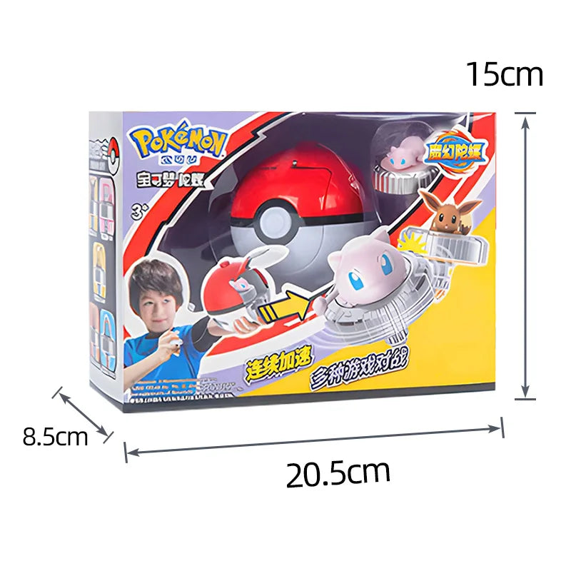 Pokemon Spinning Top Ball Toy Action Figure - Pikachu, Charmander, Squirtle, Mew, Eevee