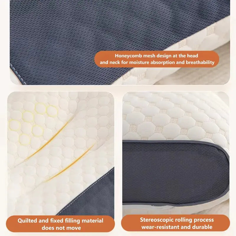 2025 Honeycomb Massage Pillow for Cervical Support and Sleep Aid