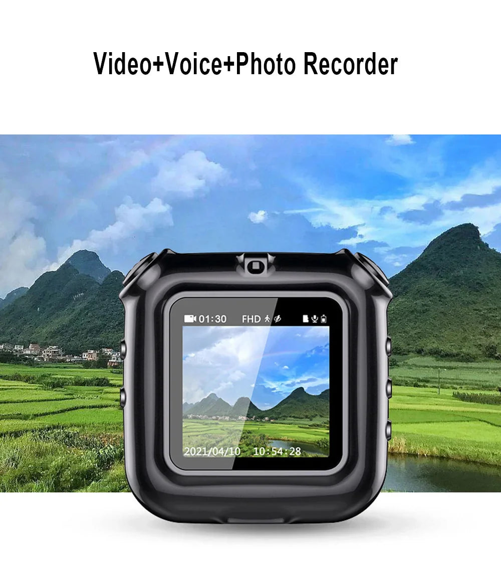 V9 Mini Clip Necklace Camera 1080P with Display & Audio Recording