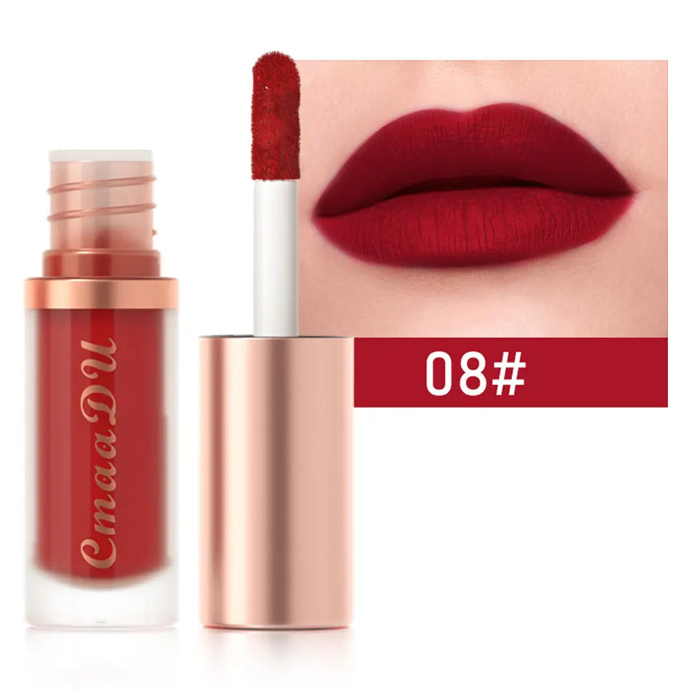 12 Color Long Lasting Velvet Matte Lip Gloss | Waterproof & Nonstick