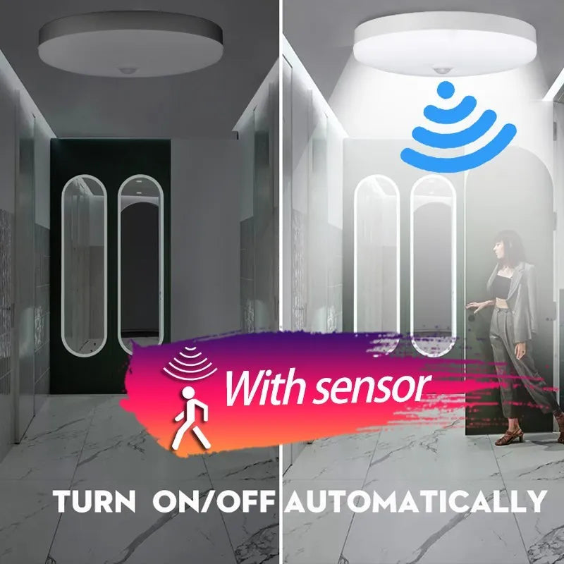 Smart LED Ceiling Light with Motion Sensor for Home & More
