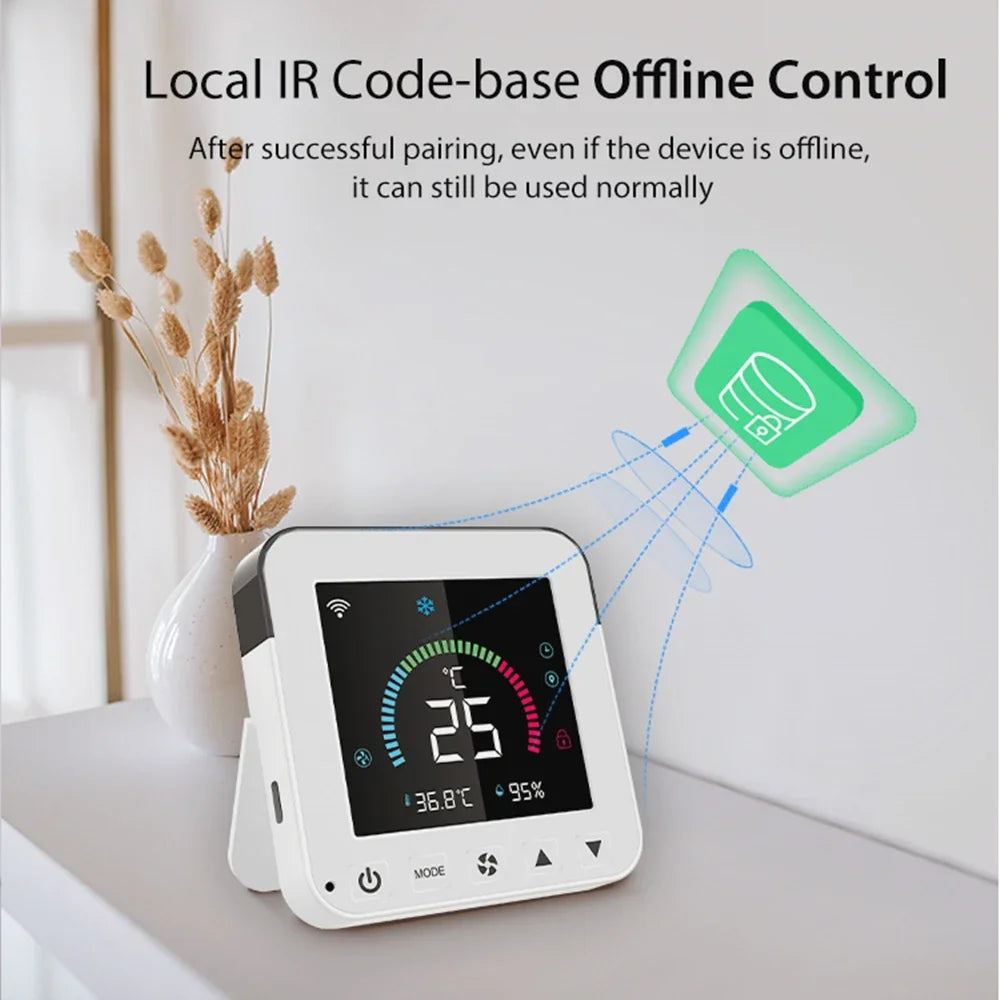 Tuya WiFi Thermostat: Smart IR Controller with LCD, Alexa & Google Home