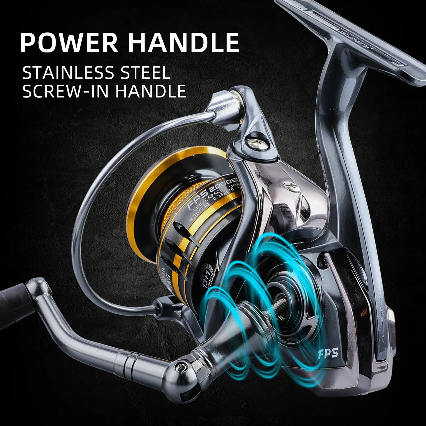 BEARKING Saltwater Spinning Fishing Reel 1000-6000 9+1BB 5.2:1 Max Drag 12KG Waterproof