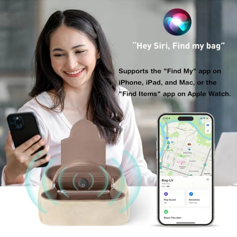 Mini Smart Tag Bluetooth Luggage Tracker - Apple Find My Compatible