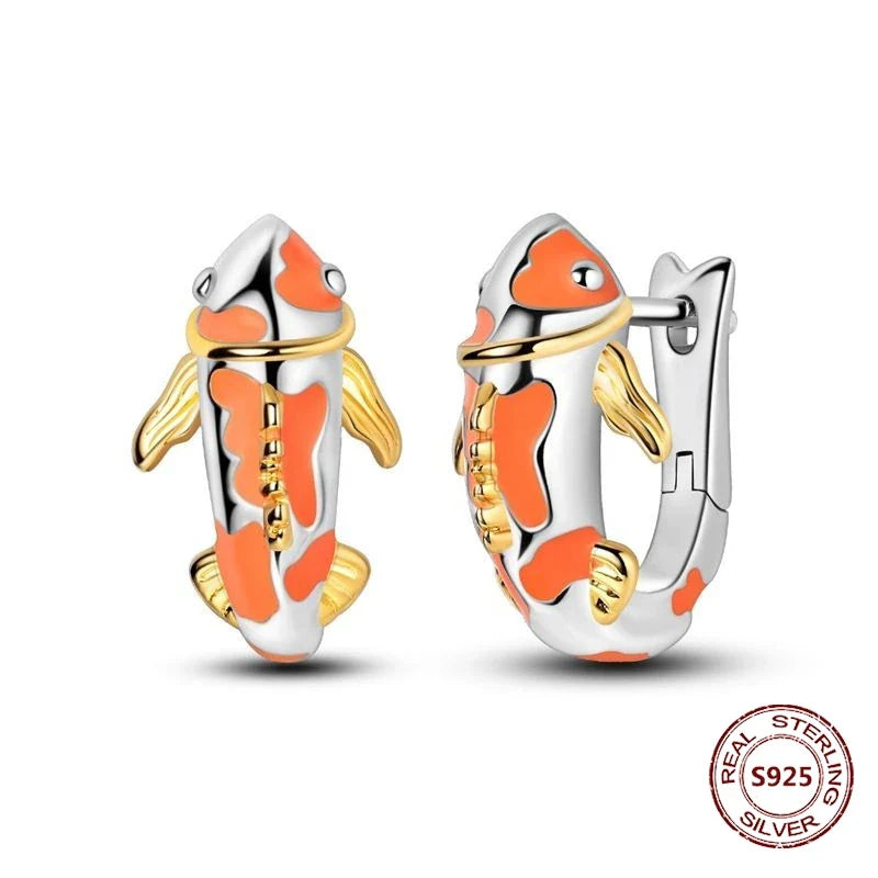 Elegant 925 Sterling Silver Dog Earrings with Zircon and Animal Designs for Women