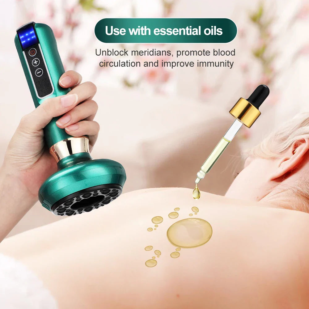 6/12 Gear Electric Cupping Massager - Anti Cellulite & Body Slimming Device with Heat Therapy