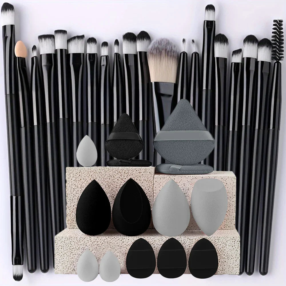Portable 8/22/34Pcs Makeup Brush Set - Soft, Versatile Beauty Tool Kit