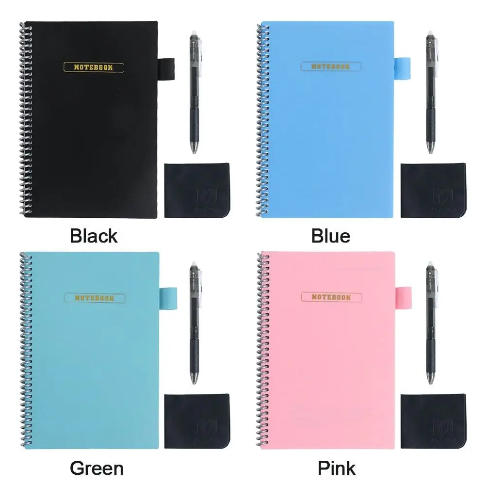 A5 Erasable Notebook Paper Reusable Smart Wirebound Notebook Portable Waterproof Notepad