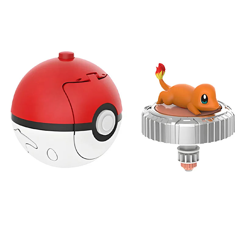 Pokemon Spinning Top Ball Toy Action Figure - Pikachu, Charmander, Squirtle, Mew, Eevee