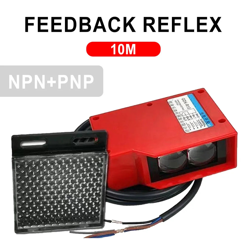 3-25m Waterproof Infrared Diffuse Reflection Feedback Photoelectric Switch Sensor Guardrail Detector Detection Car Washing