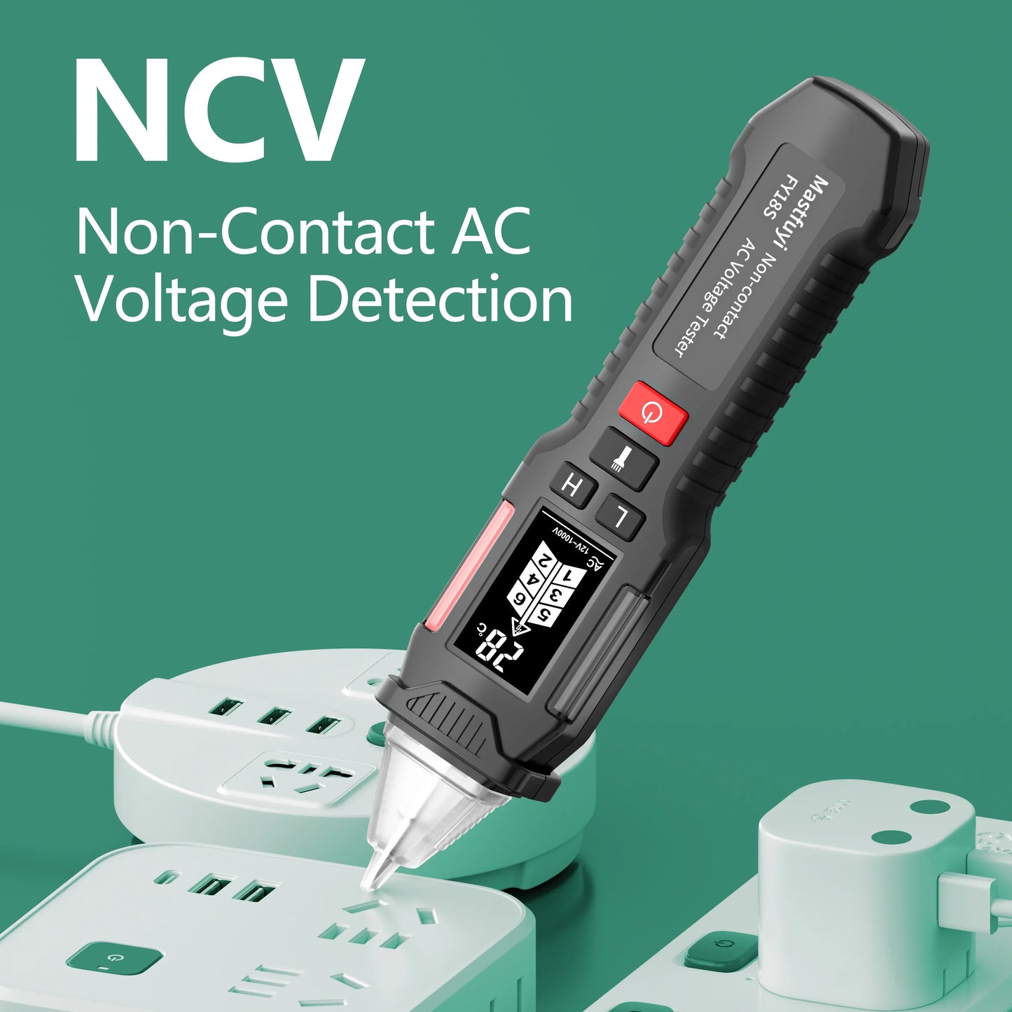 MASTFUYI FY18S Non-Contact Voltage Tester - Smart Electrical Pen 12-1000V