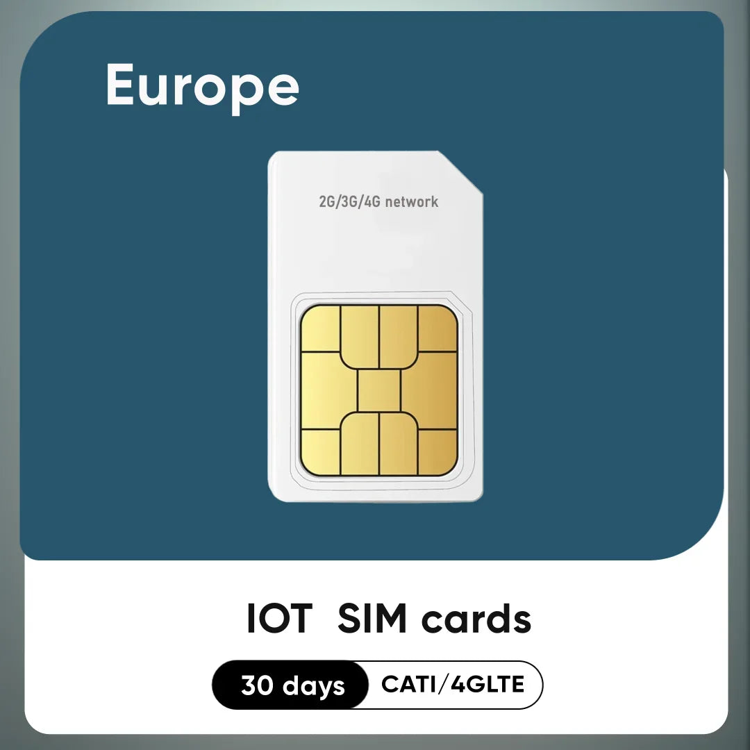4G GPS Tracker SIM Card – 360MB Data, 365 Days Europe Roaming for IoT Devices