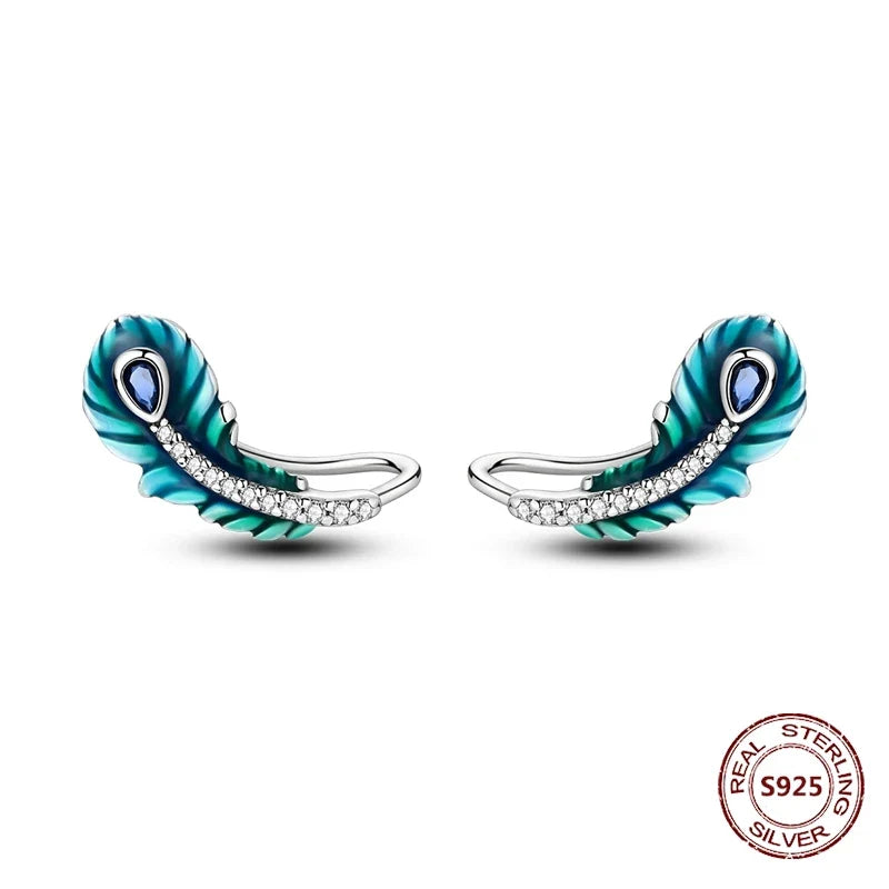 Elegant 925 Sterling Silver Dog Earrings with Zircon and Animal Designs for Women
