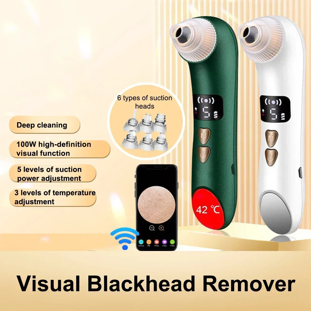 Visual Blackhead Remover Facial Deep Clean Machine | Heated Electric Extractor