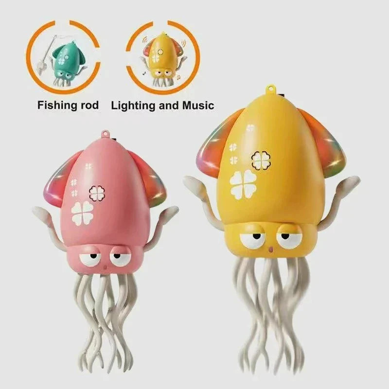 Dancing Squid Interactive Toy with Music, Lights & Obstacle Avoidance | Rechargeable Gift for Kids