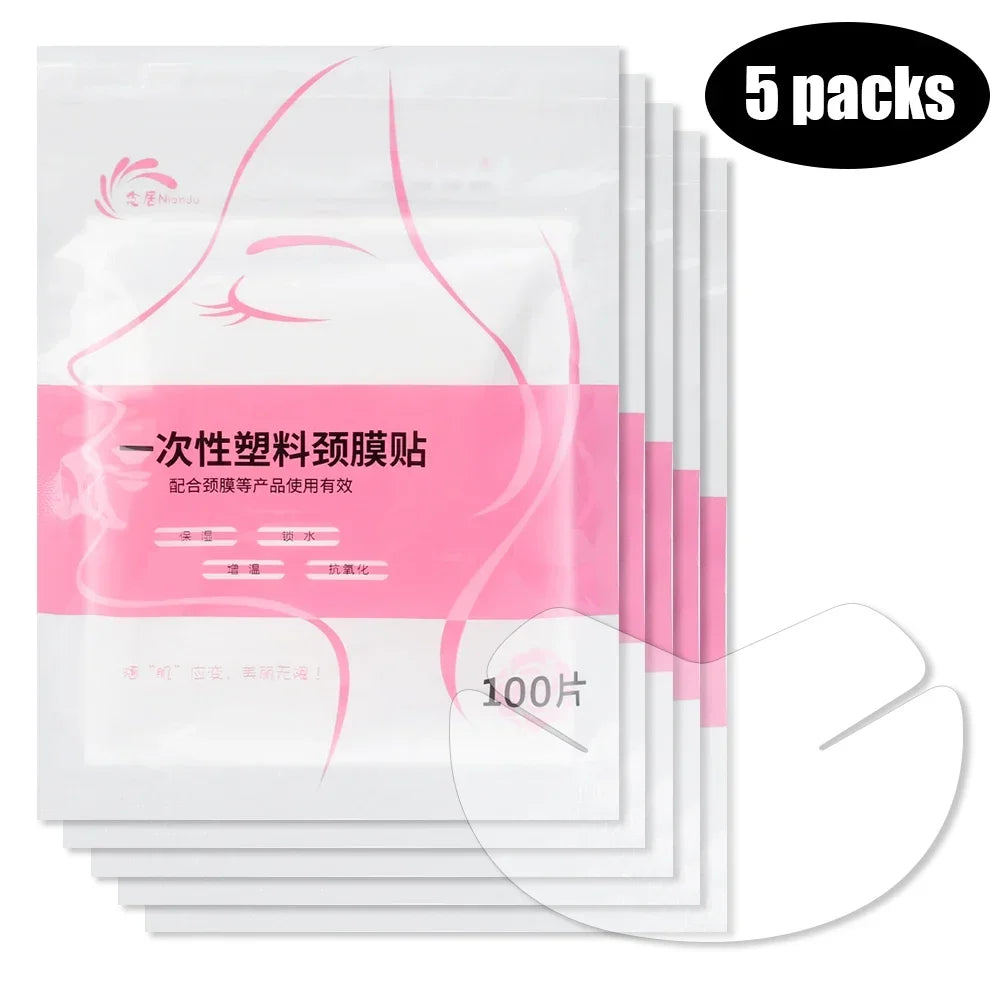 Transparent Disposable Neck Masks for Beauty Care