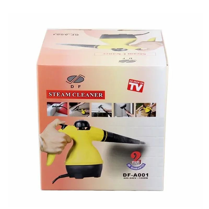 High Temperature Multi Purpose Steam Cleaner with 9 Accessories for Carpets, Curtains, and Car Seats