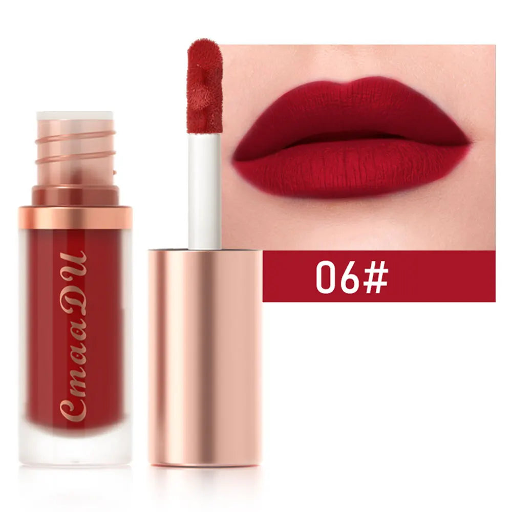 12 Color Long Lasting Velvet Matte Lip Gloss | Waterproof & Nonstick
