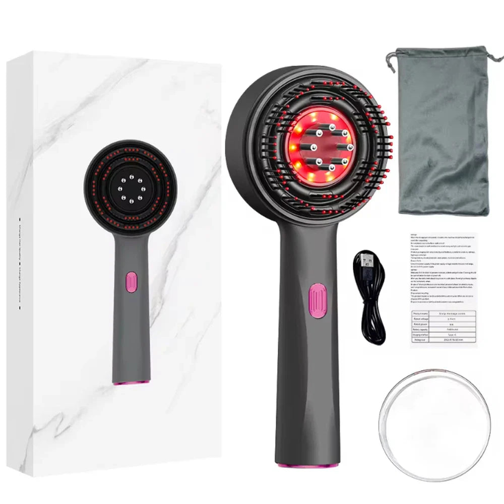 3 Modes Electric Vibration Massage Comb for Hair Growth & Scalp Care