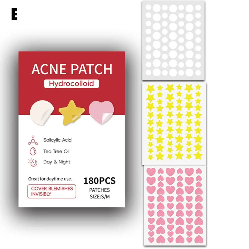 360Pcs Colorful Hydrocolloid Acne Patches for Invisible Pimple Removal & Concealing