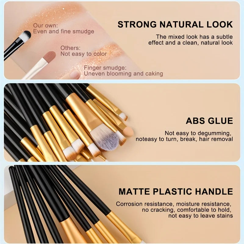 Portable 8/22/34Pcs Makeup Brush Set - Soft, Versatile Beauty Tool Kit