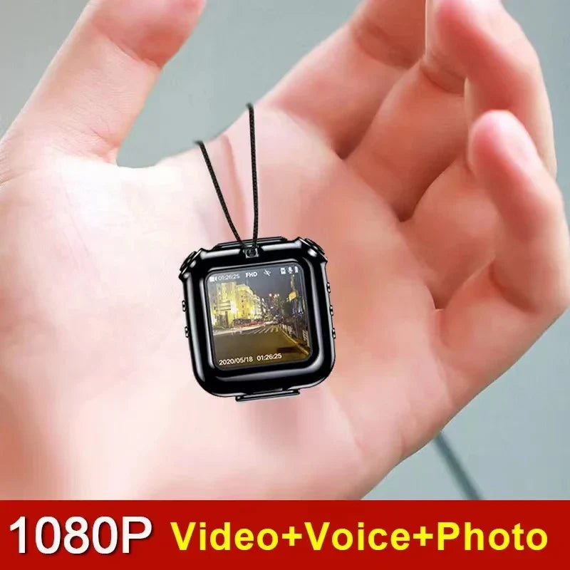 V9 Mini Clip Necklace Camera 1080P with Display & Audio Recording