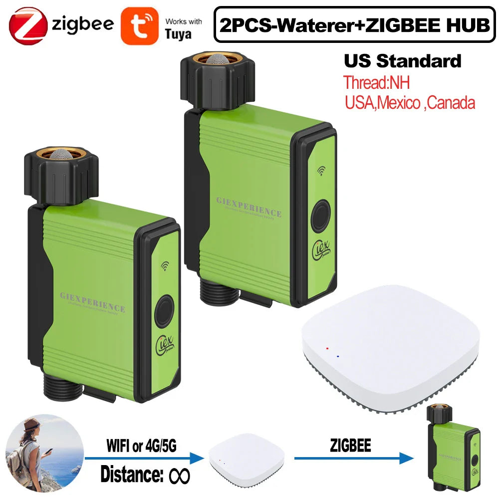 ZIGBEE WIFI Garden Watering Timer with Smart Sprinkler System - TUYA Compatible