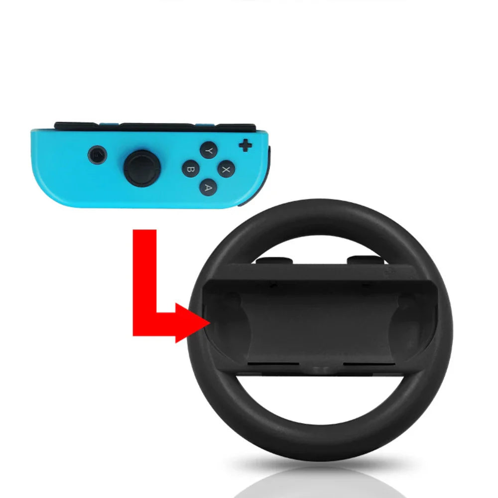2pcs Racing Steering Wheel for Nintendo Switch Joy-Con Controllers - Enhance Your Gaming Experience