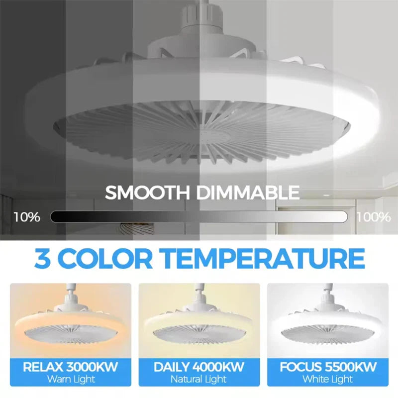 Modern 25cm Ceiling Fan with LED
