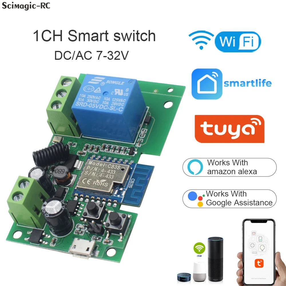 Tuya WIFI Smart Garage Door Switch - Remote Control, Alexa Compatible