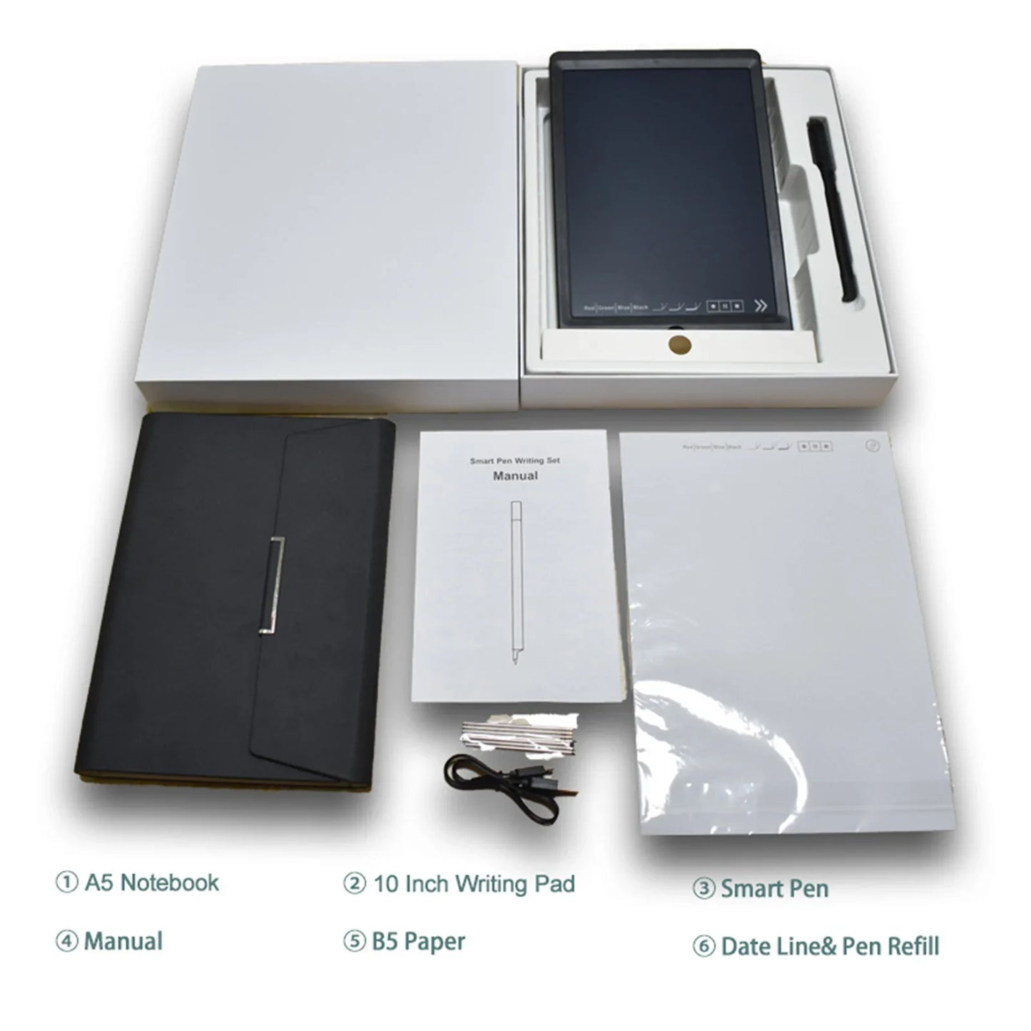 Digital Pen Smart Writing Set with Smartpen, Reusable Tablet & A5 Notebook
