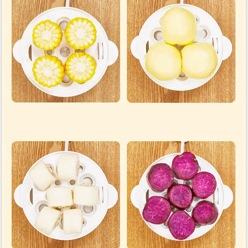 220V Multifunctional Electric Egg Boiler | Double Layer Egg Cooker & Steamer