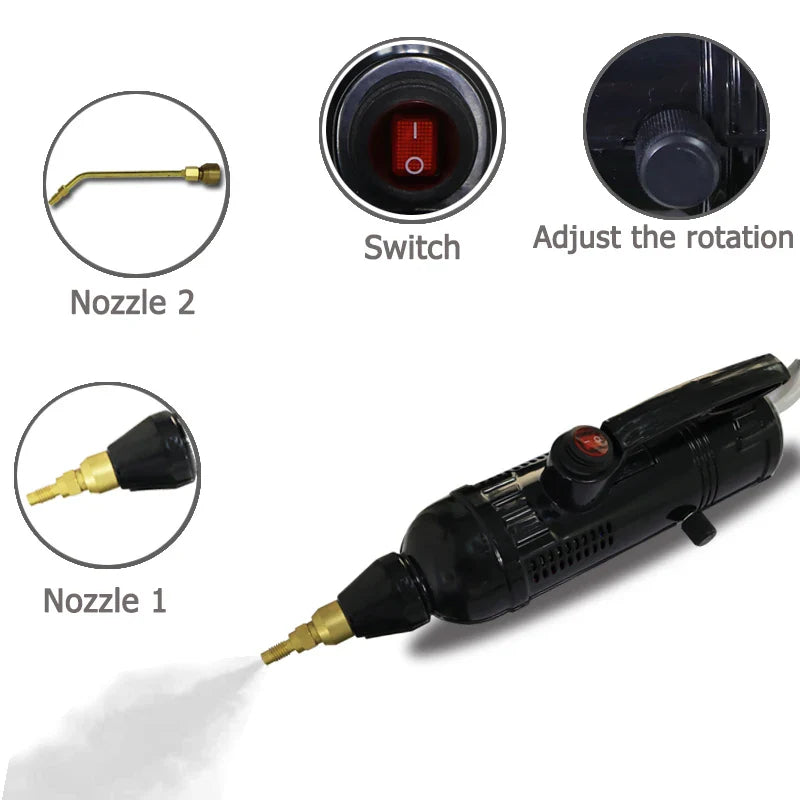 1800W High Pressure Steam Cleaner - Multi-Function Sterilizer & Stain Remover