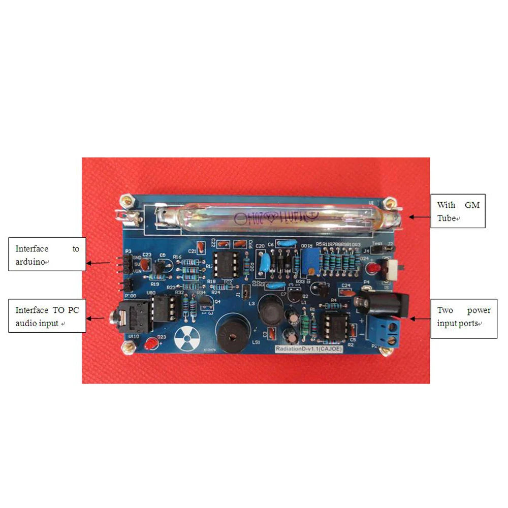 Assembled DIY Geiger Counter Kit | Radiation Detector with Miller Tube - mythtiger
