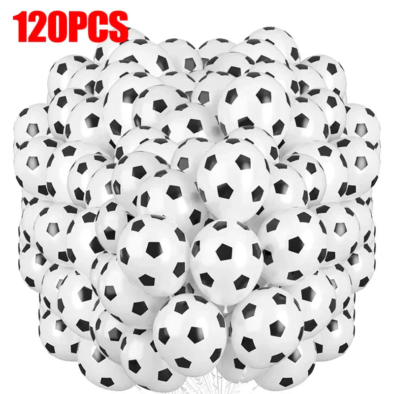 Black Football Balloons for Boys - Sports Birthday Party Decorations