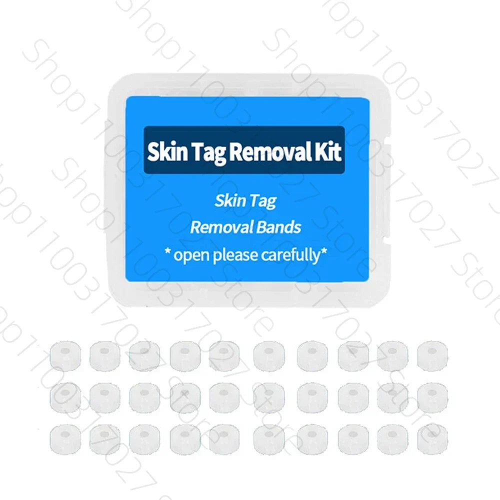 30pcs Skin Tag Remover Rubber Rings - Non-Toxic & Painless Wart Removal