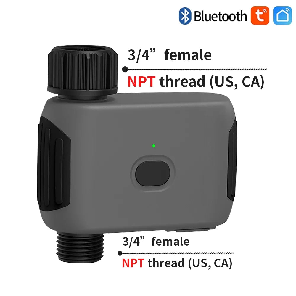 Smart Tuya Bluetooth Garden Water Timer - Alexa Compatible, Rain Delay, Automatic Irrigation