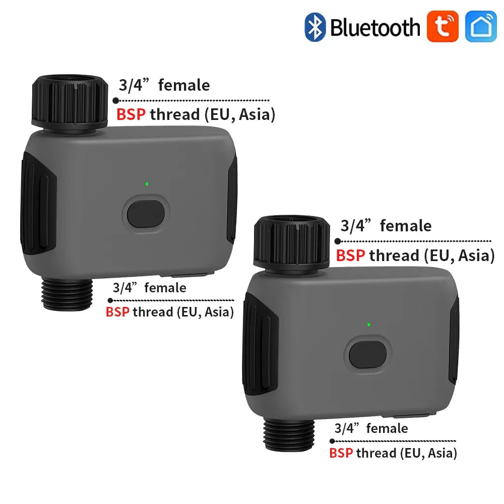 Smart Tuya Bluetooth Garden Water Timer - Alexa Compatible, Rain Delay, Automatic Irrigation