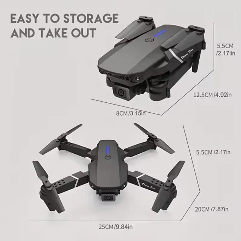 E88 Pro 4K Drone with Wide Angle Camera, Foldable Design, WiFi FPV