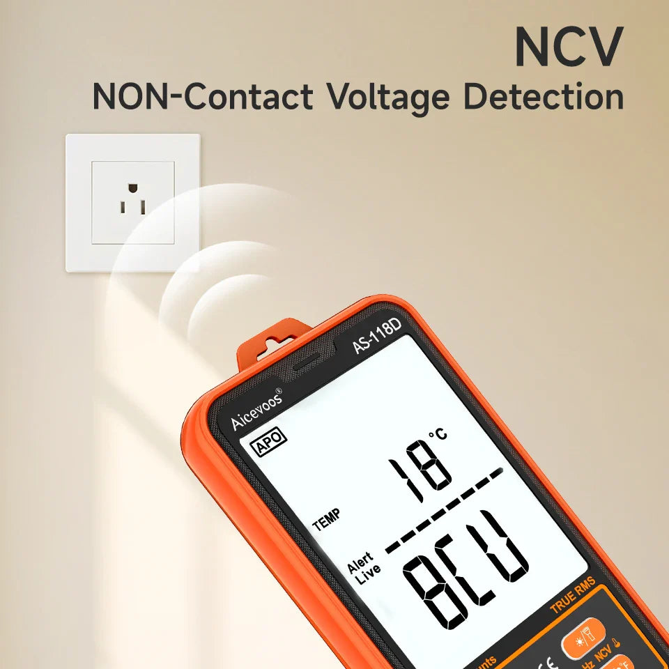 Aicevoos Digital Smart Multimeter - 6000 Counts, TRMS AC/DC Tester