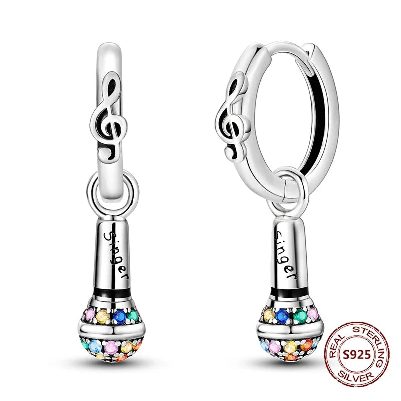 Elegant 925 Sterling Silver Dog Earrings with Zircon and Animal Designs for Women