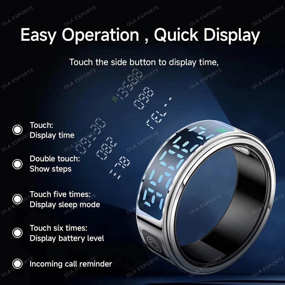 Waterproof Smart Ring for Xiaomi | Military Health Monitor | Gesture & Fitness Tracker 2025