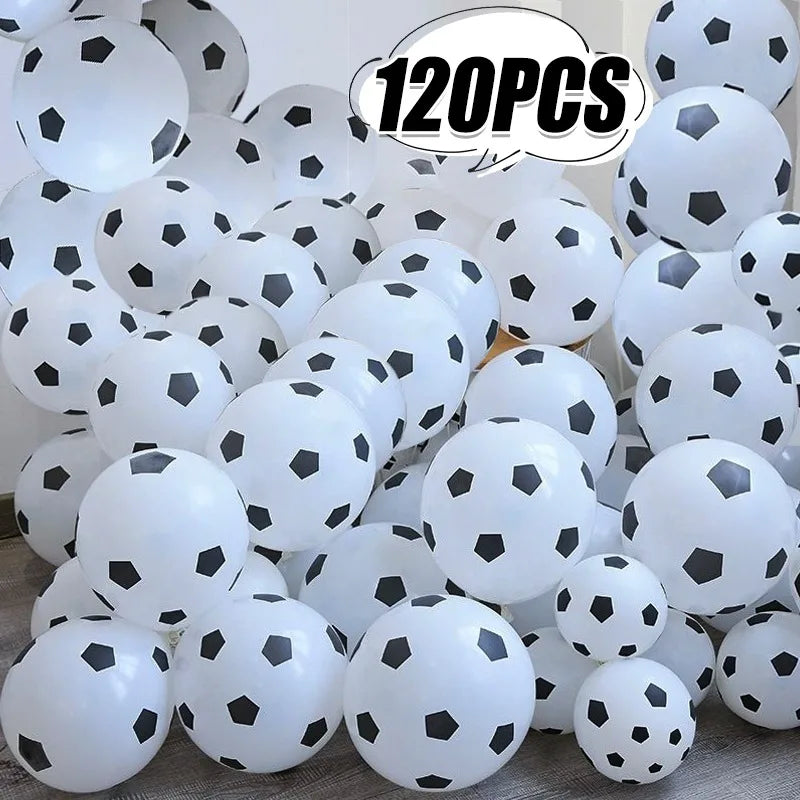 Black Football Balloons for Boys - Sports Birthday Party Decorations