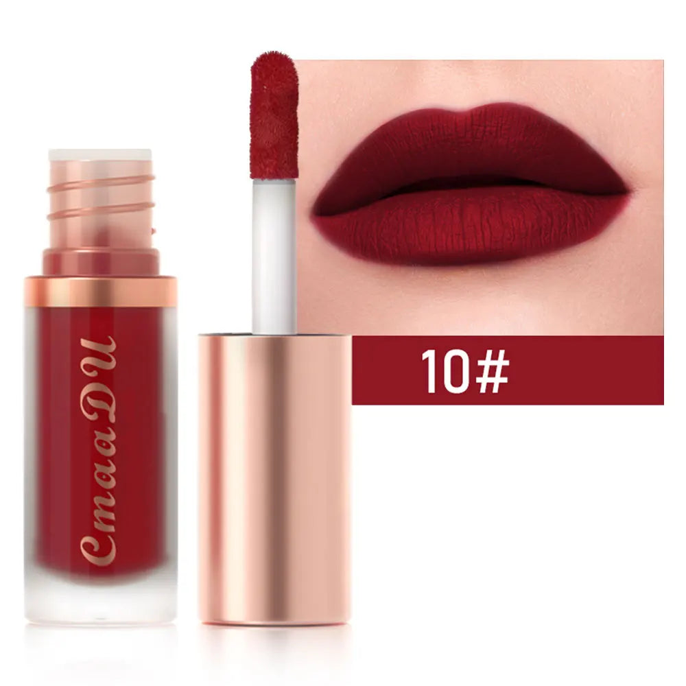 12 Color Long Lasting Velvet Matte Lip Gloss | Waterproof & Nonstick