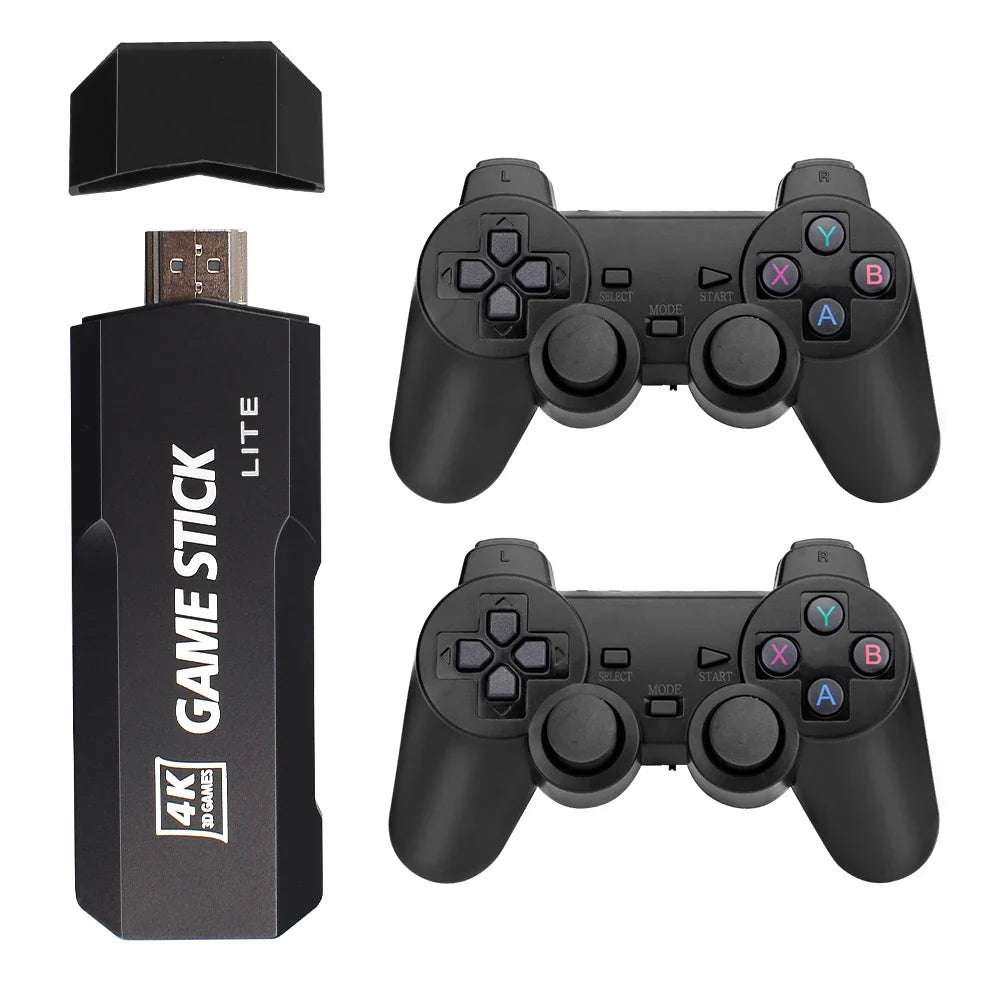 GD10 Game Stick 256G 4K HD Console with 58000 Games & Dual Wireless Controllers