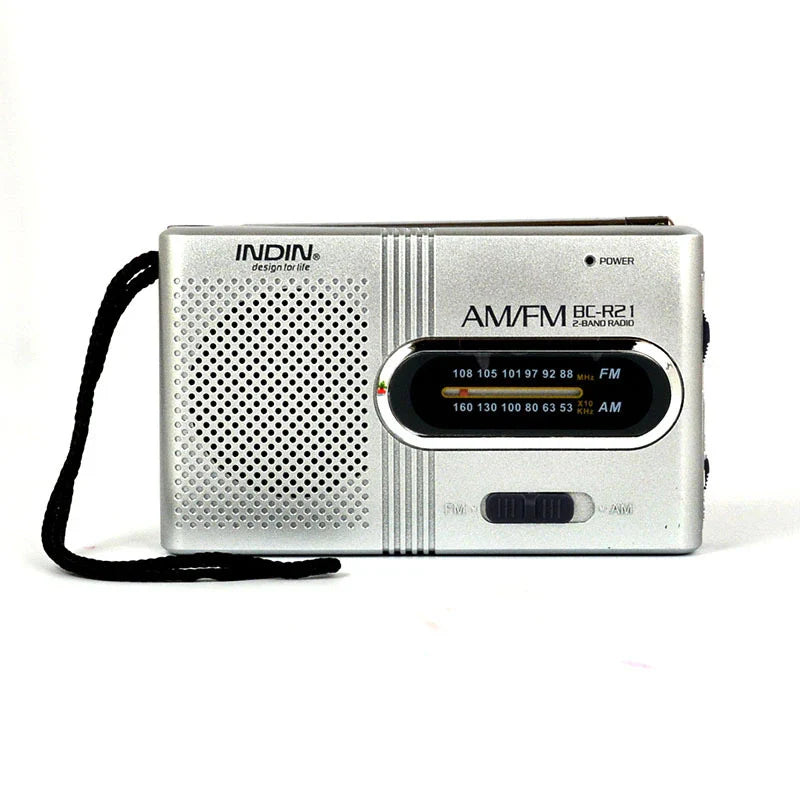 BC-R2 Portable Retro Radio with Telescopic Antenna, AM/FM Stereo