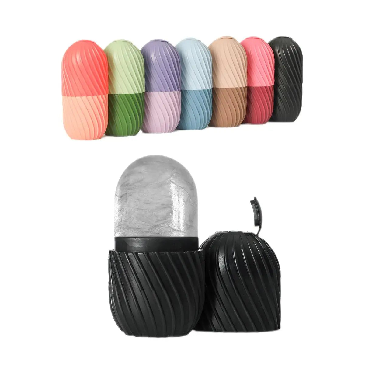 Ice Face Roller Beauty Massage Silicone Mold for Eye Puffiness & Pore Reduction